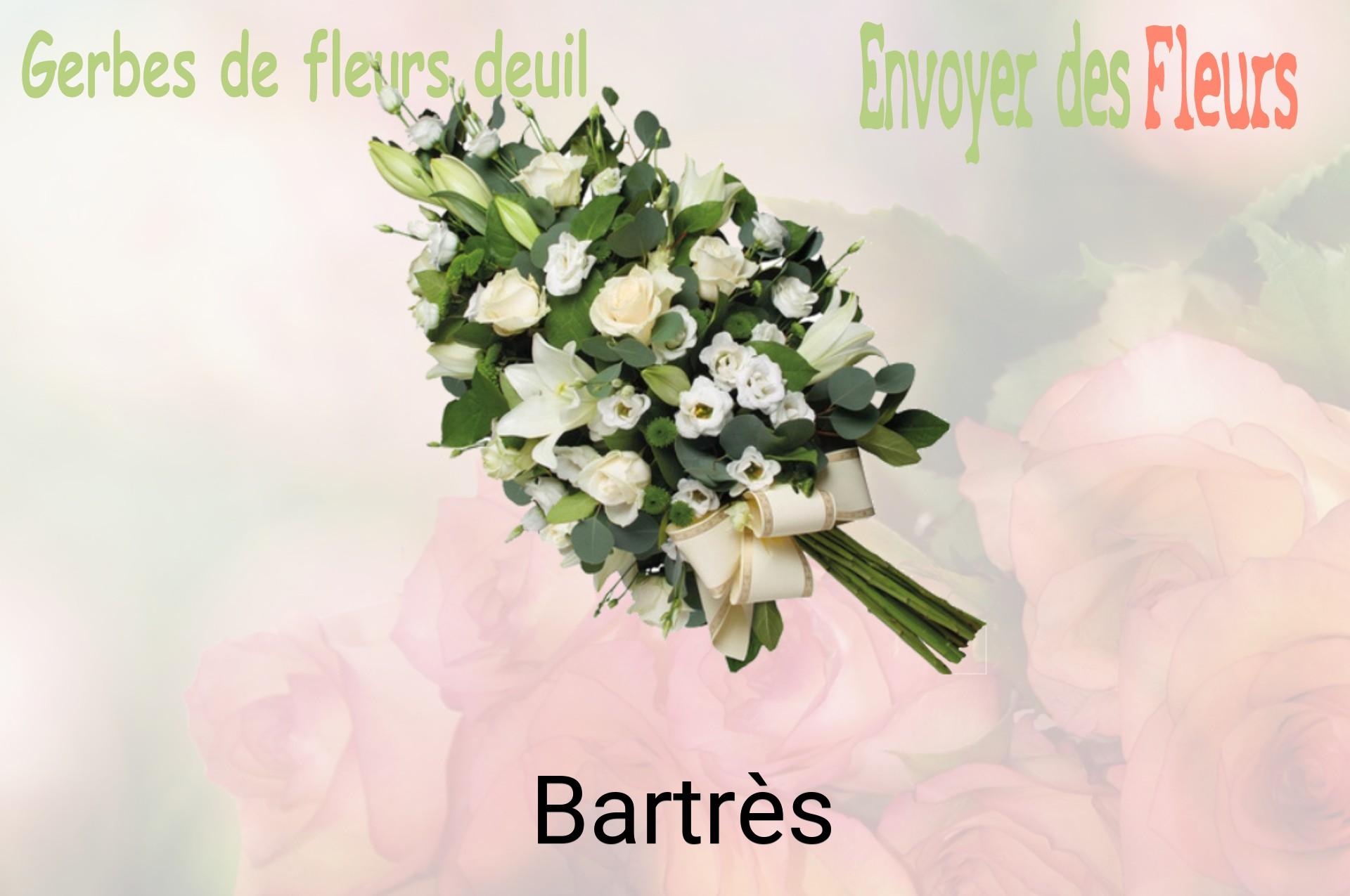Gerbe de fleurs de deuil livrée à Bartrès